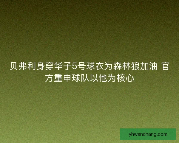 贝弗利身穿华子5号球衣为森林狼加油 官方重申球队以他为核心