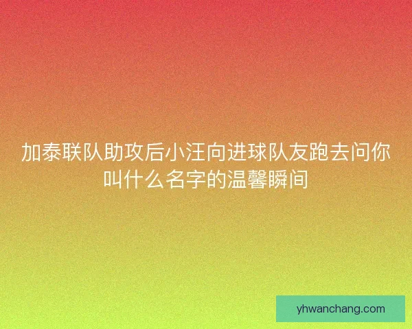 加泰联队助攻后小汪向进球队友跑去问你叫什么名字的温馨瞬间